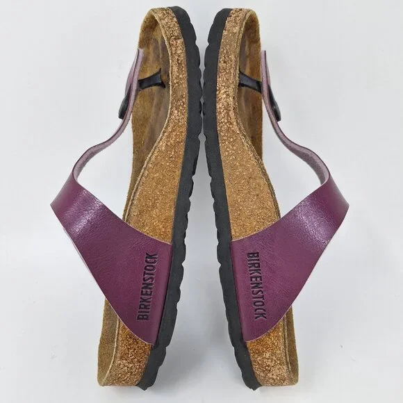 Birkenstock Gize Birko-Flor Shiny Purple Sandals Thong Women's Size 37 - Picture 6 of 11
